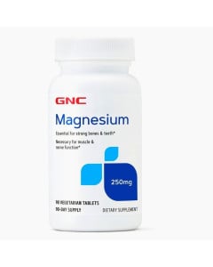 GNC Magneziu 250mg, sanatatea oaselor, 90 tablete