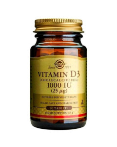 Solgar Vitamin D3 1000 UI, 90 comprimate