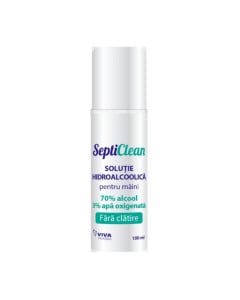 SeptiClean Solutie hidroalcoolica cu apă oxigenata pentru maini, 100 ml