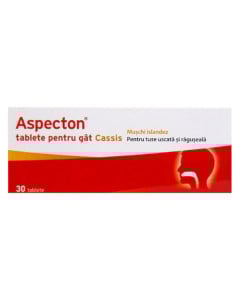 Aspecton tablete pentru gat Cassis, 30 tablete