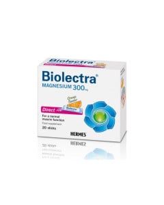 Biolectra Magnesium 300 mg cu aroma de portocale, 20 plicuri cu micropelete