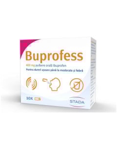 Buprofess 400 mg, 10 plicuri pulbere orala