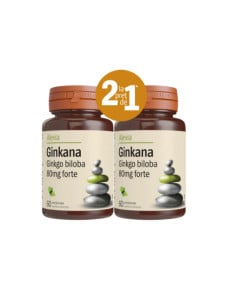 Alevia Ginkana Ginkgo biloba  forte 80 mg, pachet 30 + 30 comprimate
