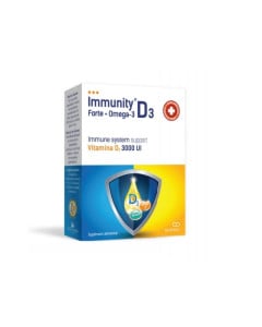 Immunity Forte D3+Omega 3, 2 blistere, 15 capsule