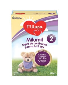 Lapte Praf Milupa Milumil 2, 600g, de la 6-12 luni