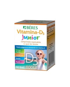 Beres Vitamina D3 Junior 800 UI, 50 comprimate