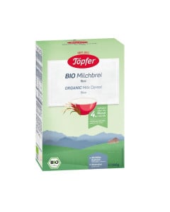 TOPFER Cereale Bio Orez + lapte, 4 luni, 200 g