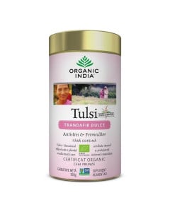 Ceai Tulsi Trandafir Dulce Antistres & Fermecator BIO, 100g