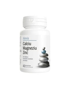Alevia CALCIU MAGNEZIU ZINC, 40 capsule