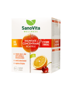 SANOVITA WELLNESS Acadele Imunitate si concentrare fara zahar, 10 buc
