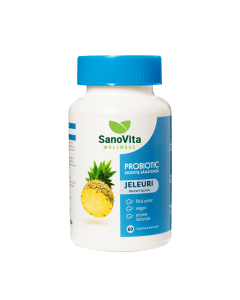 SANOVITA WELLNESS Jeleuri Adulti Probiotic, 60 buc