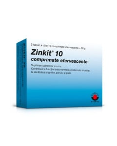 Zinkit 10 mg, 20 comprimate efervescente