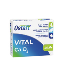 FITERMAN Ostart Vital Ca+D3, 20 comprimate