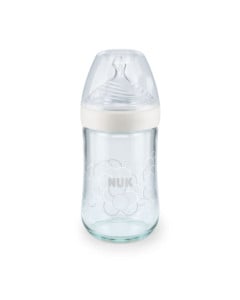 Nuk Nature Sense Biberon sticla, 240 ml + tetina soft M