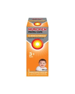 Nurofen copii aroma portocale 100mg/5ml,  200 ml suspensie orala