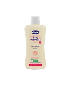 Chicco Baby Moments Sensitive Ulei de baie dermatologic, 200 ml, 0 luni+