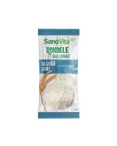 Sanovita Rondele din grau cu glazura de Iaurt, 66 g