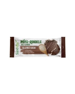 Sanovita Mini Rondele din orez cu glazura de cacao, 24 g