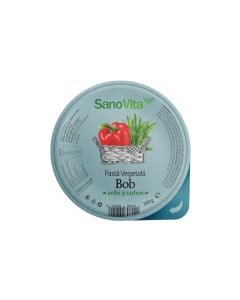 Sanovita Pasta vegetala din bob cu ardei si tarhon, 100 g