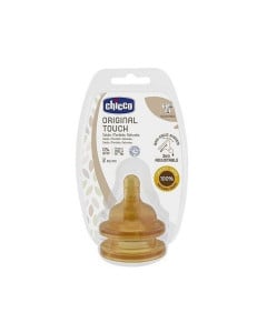 Chicco Original Touch Tetina anticolici, cauciuc, flux reglabil, 2 bucati, 2luni+