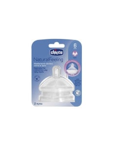 Chicco Natural Feeling Set tetine silicon, 2buc, flux rapid, 6l+ 81047-7