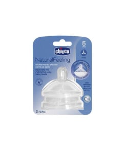 Chicco Natural Feeling Tetina silicon, 2 buc, hrana groasa, 6l+ 8105720-7