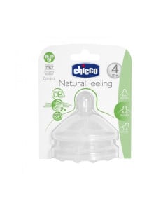 Chicco Natural Feeling Tetina silicon 2buc, flux reglabil, 4l+ 8103520-7