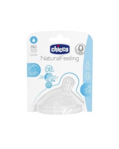 Chicco Natural Feeling Tetina silicon inclinata, flux normal, 0l+ 8101110-7
