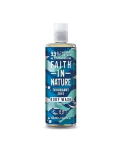 Faith in Nature Gel de dus natural, fara parfum, hipoalergenic, 400 ml