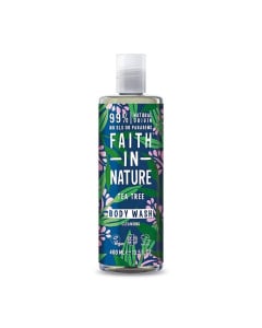 Faith in Nature Gel de dus  natural, purifiant cu Tea Tree, 400 ml 