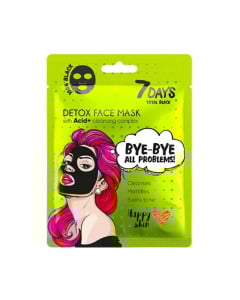 7DAYS Masca De Fata Detoxifianta  Total Black Bye-Bye, Skin Problems 25g