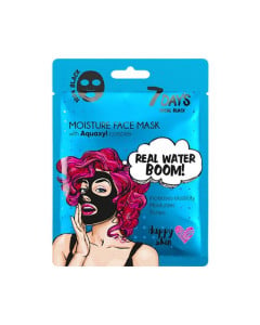 7DAYS Masca De Fata Hidratanta  Total Black Real Water Boom 25g