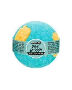 Beauty Jar Bila de baie efervescenta cu unt de cacao, Blue Lagoon, 150g 