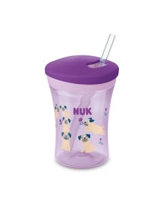NUK Cana Evolution Action cu pai de baut, Mov, 12 luni+, 230ml