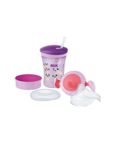 NUK Evolution All In 1, Set Cani invatare, mov/roz, 6 luni+, 230ml