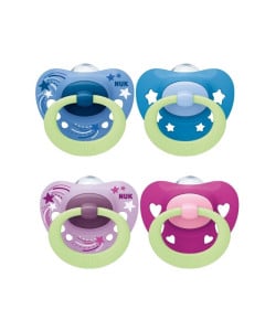 NUK Suzeta Signature night, silicon, M3, 18-36luni, 2 bucati