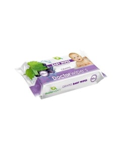 Dr. Wipes Servetele umede pentru ingrijirea copiilor GRAPES, 60 bucati