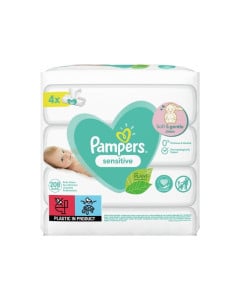 Pampers Servetele umede Sensitive, 4 pachete x 52, 208 bucati