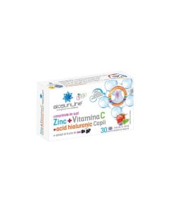 BioSunLine Zinc cu Vitamina C si Acid hialuronic COPII, 30 comprimate