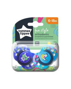 Tommee Tippee Suzeta ortodontica de zi Fun, 6-18luni, caine, 2bucati