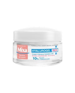  MIXA HYALUROGEL Rich Crema intens hidratanta 24H, pielea sensibila, 50ml