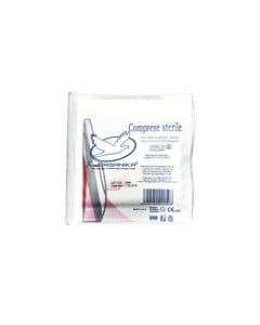 Comprese sterile 10cm x 8cm, 8 pliuri, 6 comprese
