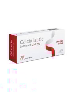 Calciu lactic 500mg, 20 comprimate OZ