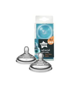 Tommee Tippee Tetina Advanced, cu flux rapid, 6 luni+, 2bucati