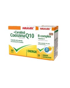 Walmark Pachet Coenzima Q10-Carnitina, 30 capsule+Vitamina B complex-Vitamina C, 30 tablete