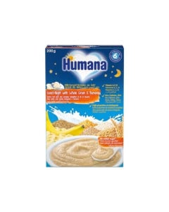 HUMANA Cereale Noapte Buna cu lapte, cereale integrale si banane, 200g