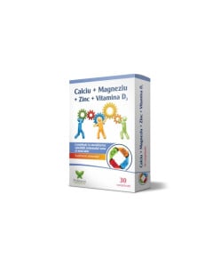 Polisano Calciu + Magneziu + Zinc + Vitamina D3, 30 comprimate