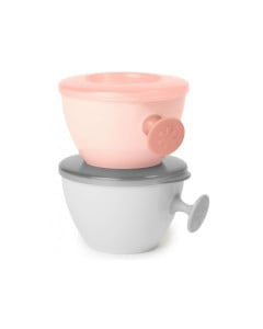 Skip-Hop Set 2 boluri ergonomice, gri si coral