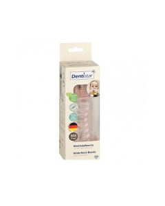 Dentistar Biberon cu gat larg Girl PP fara BPA, roz, 300ml
