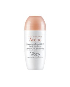 Avene Deodorant roll-on 24H pentru piele sensibila, 50 ml